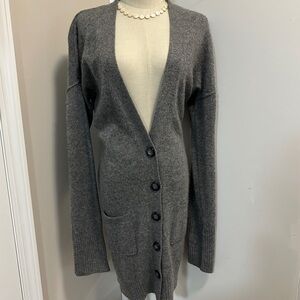 Gray Women's Cardigan Sweater fits M